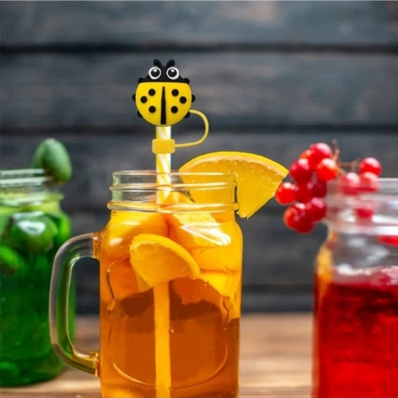 Colorful Ladybug Straw Topper - Picture 4 of 6